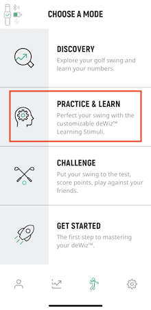 Choose deWiz Practice & Learn mode
