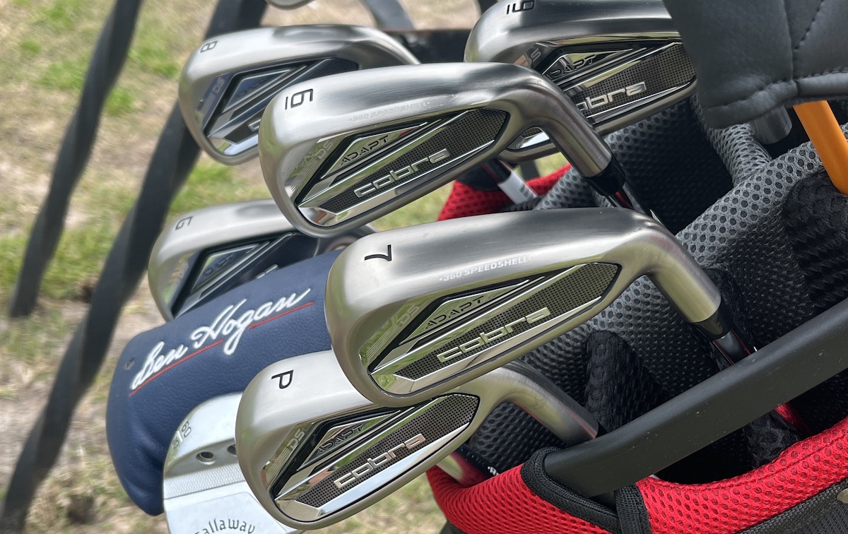 Cobra Adapt DS Irons in my bag at the range