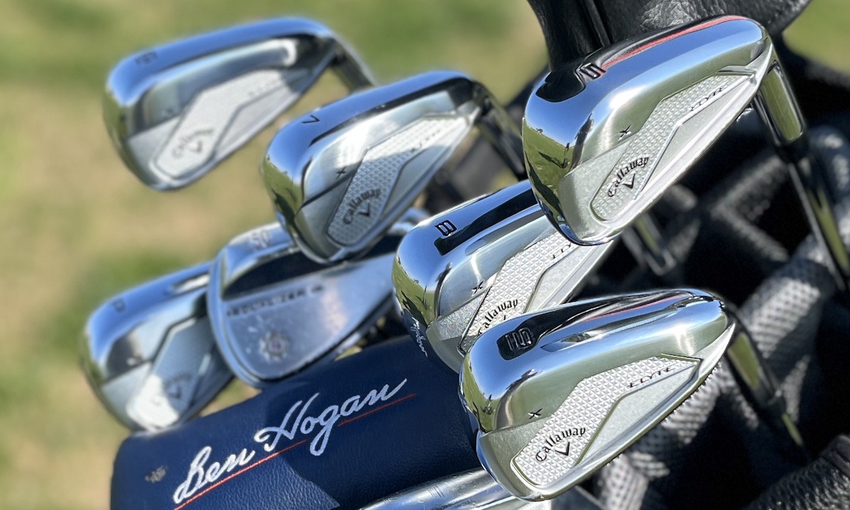 Callaway Elyte x Irons at the driving range Callaway Elyte x Irons at the driving range