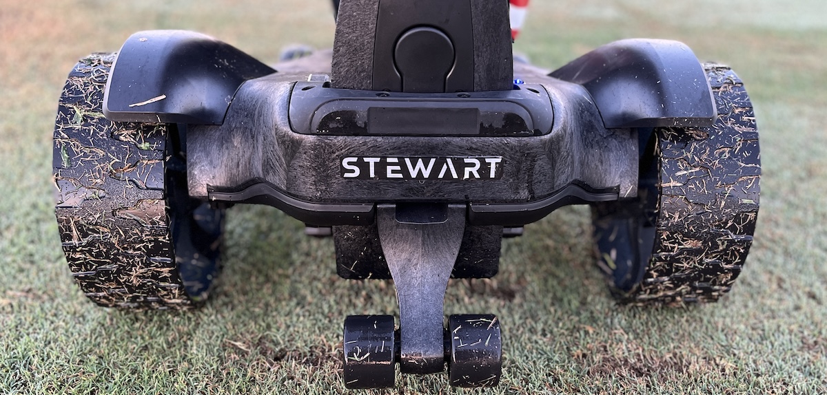 Stewart Golf VERTX Electric Trolley rear stabilizer wheels