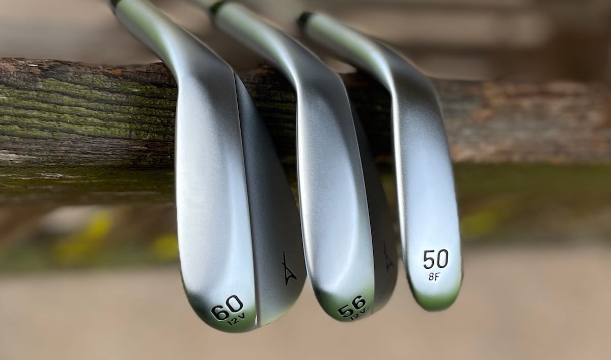 Sole and bounce stamps on the Takomo Skyforger 002 wedges — 60 12V, 56 12V and 50 8F