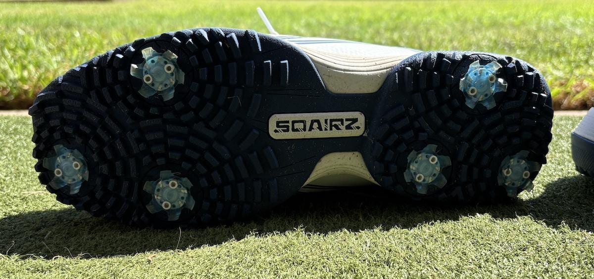 SQAIRZ Speed Mesh golf shoe sole with six Pivix Softspikes