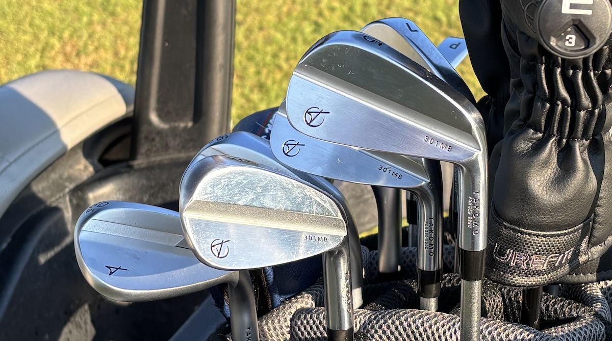 Takomo 301 MB irons in the bag on the course